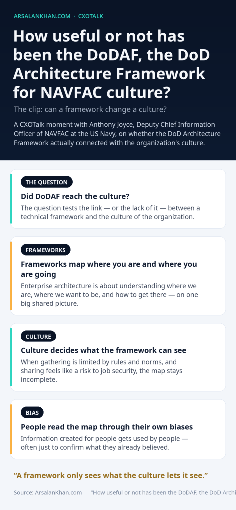 Infographic: How useful or not has been the DoDAF, the DoD Architecture Framework for NAVFAC culture?