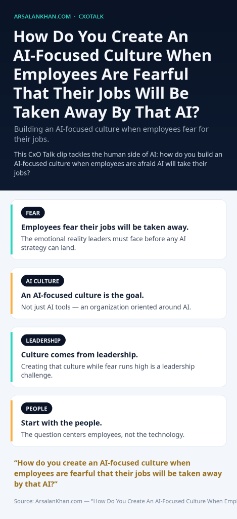 Infographic: How Do You Create An AI-Focused Culture When Employees Are Fearful That Their Jobs Will Be Taken Away By That AI?