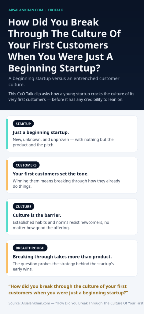 Infographic: How Did You Break Through The Culture Of Your First Customers When You Were Just A Beginning Startup?