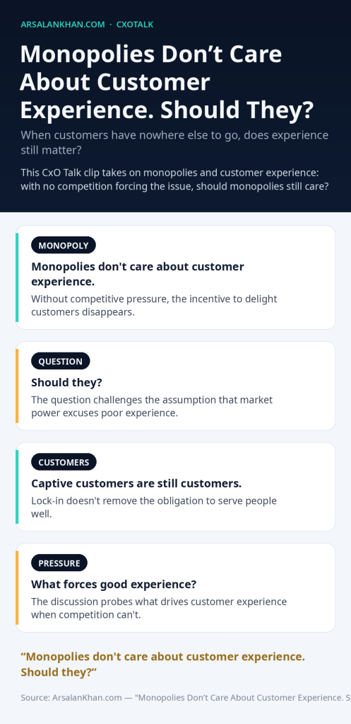 Infographic: Monopolies Don't Care About Customer Experience. Should They?