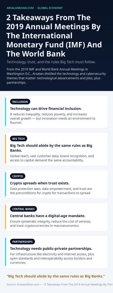 Infographic: 2 Takeaways From The 2019 Annual Meetings By The International Monetary Fund (IMF) And The World Bank