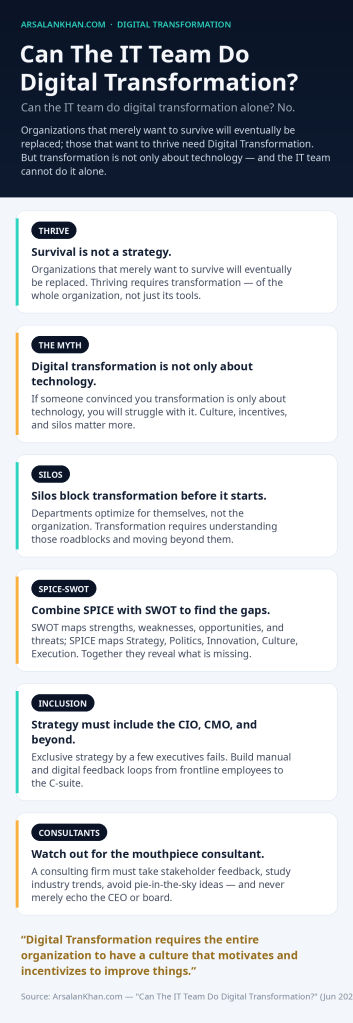 Infographic: Can The IT Team Do Digital Transformation?