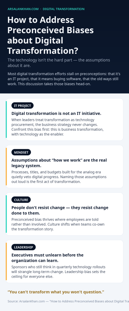 Infographic: How to Address Preconceived Biases about Digital Transformation?