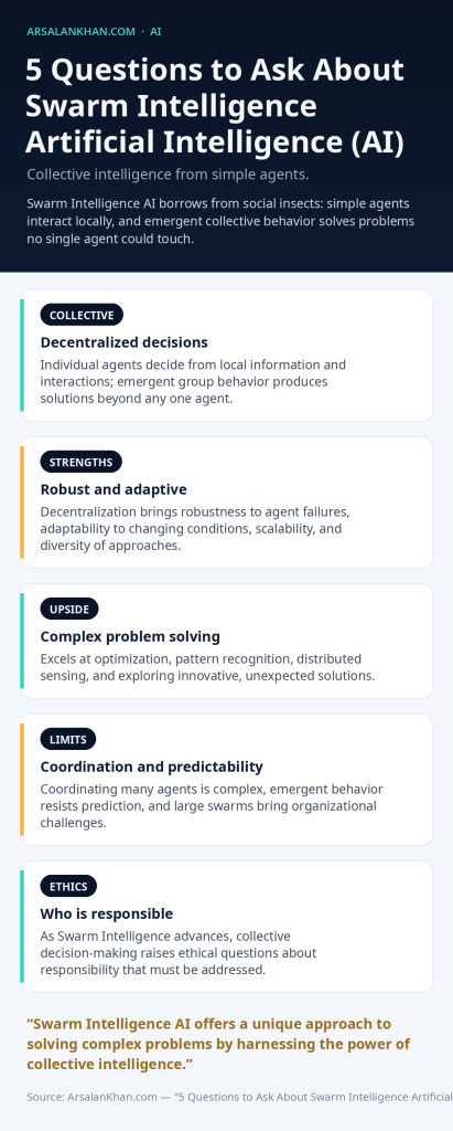 Infographic: 5 Questions to Ask About Swarm Intelligence Artificial Intelligence (AI)