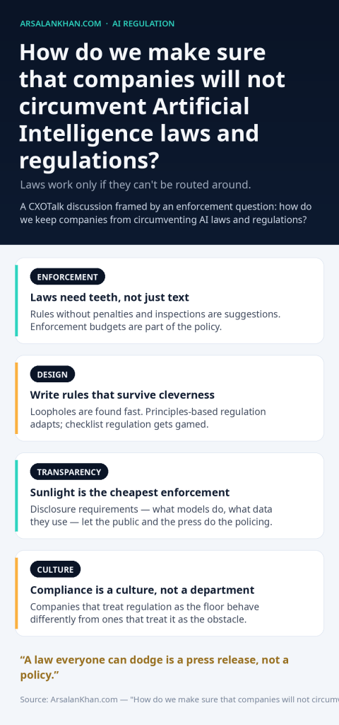 Infographic: How do we make sure that companies will not circumvent Artificial Intelligence laws and regulations?
