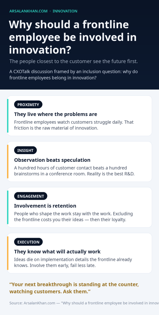 Infographic: Why should a frontline employee be involved in innovation?