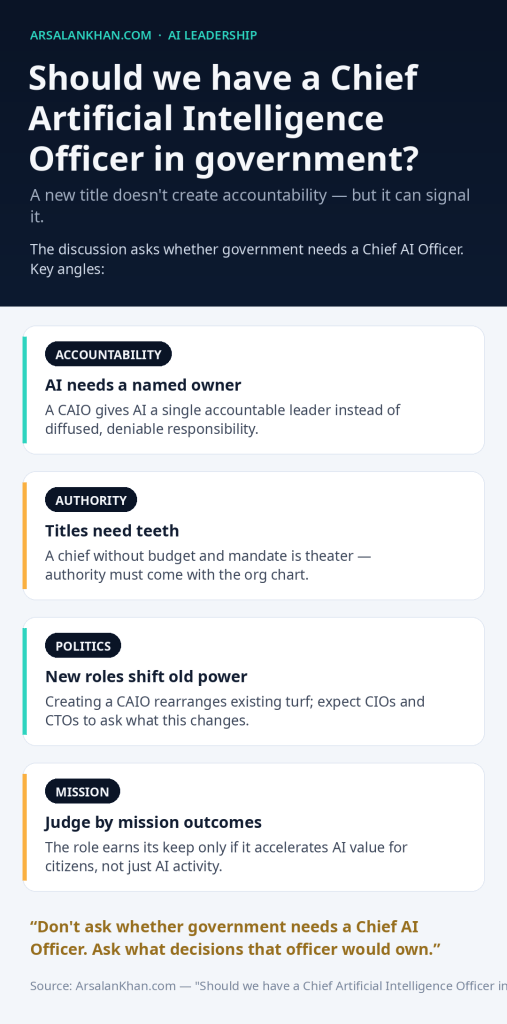 Infographic: Should we have a Chief Artificial Intelligence Officer in government?