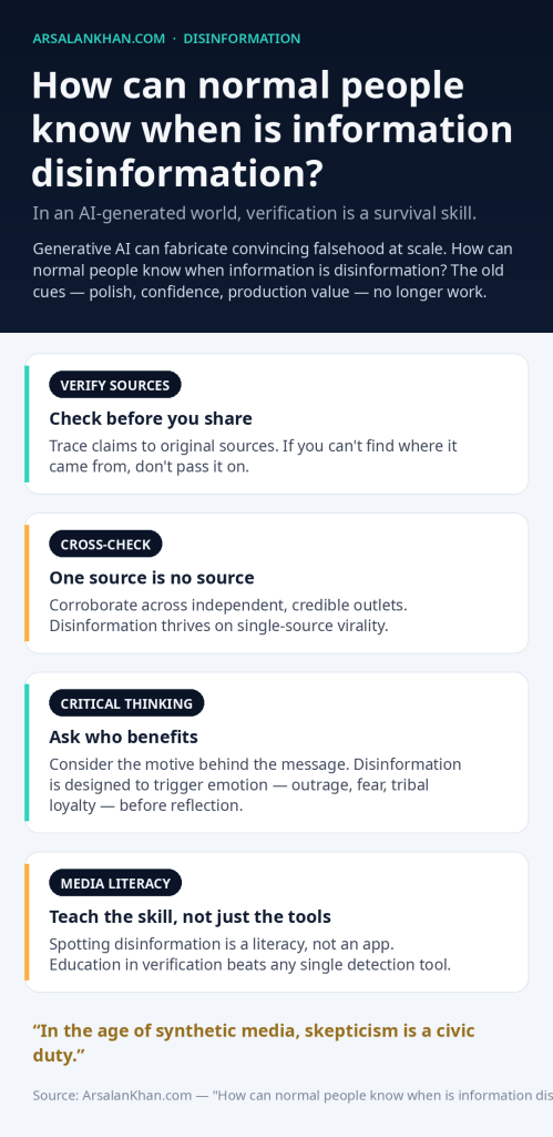 Infographic: How can normal people know when is information disinformation?