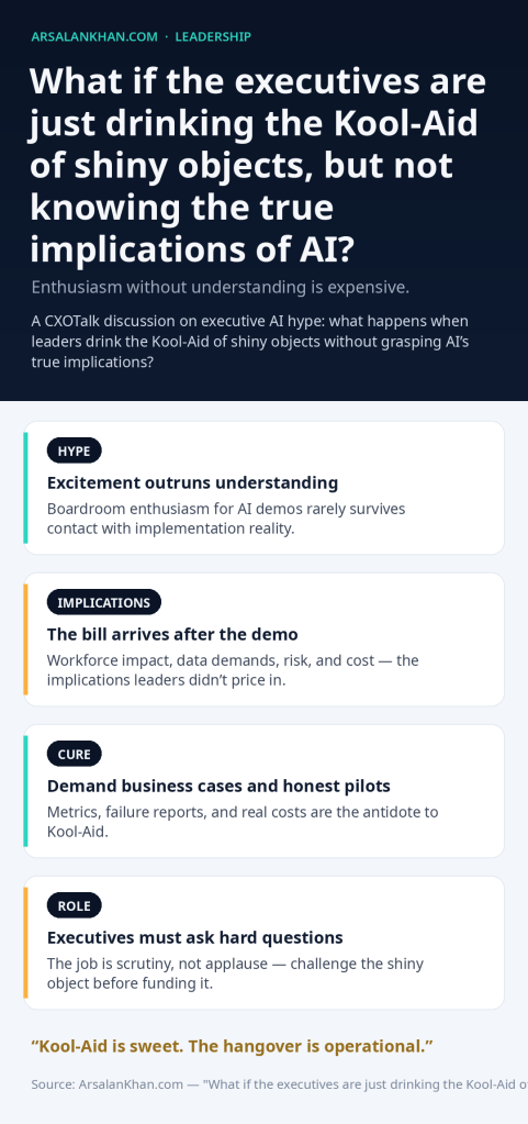 Infographic: What if the executives are just drinking the Kool-Aid of shiny objects, but not knowing the true implications of AI?